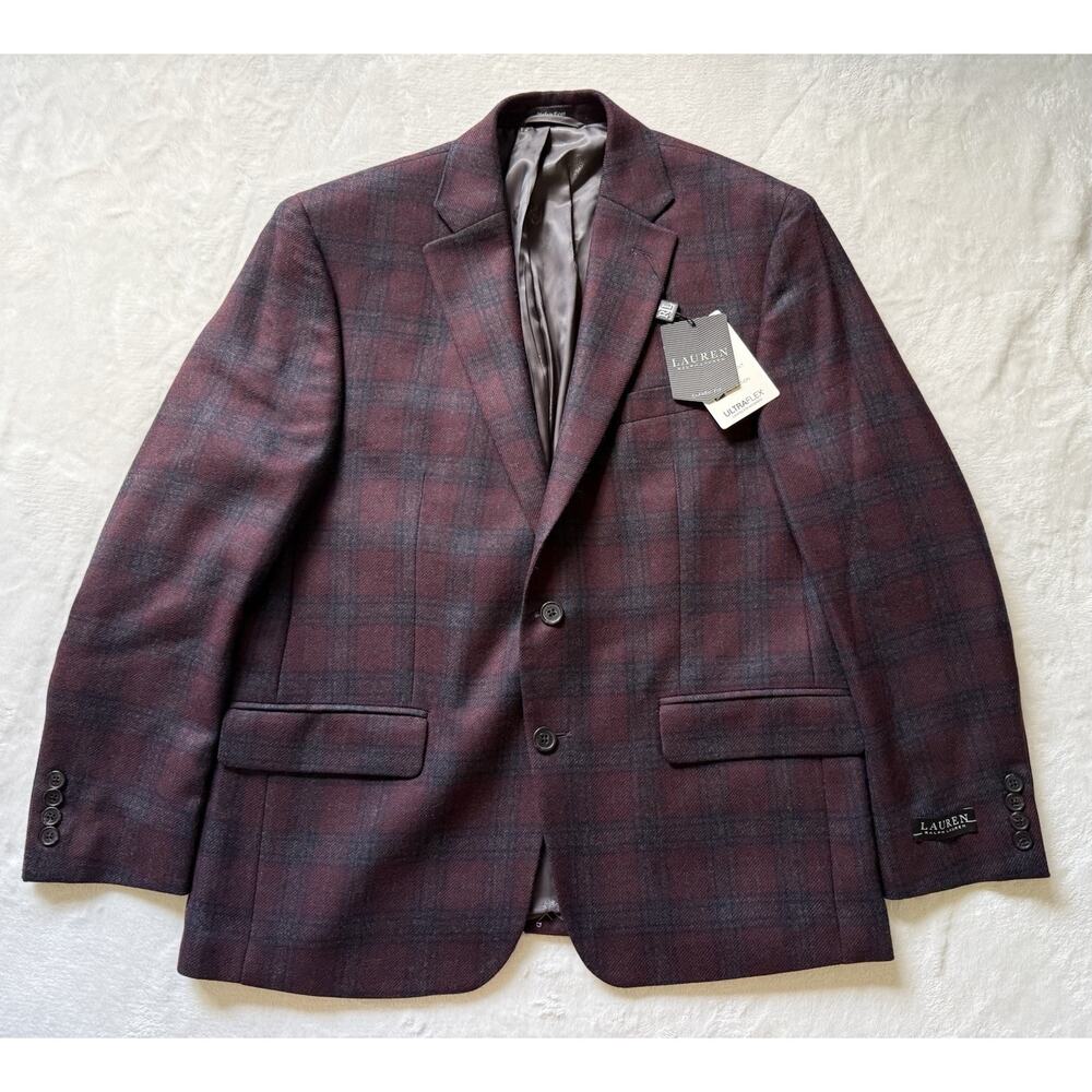 Lauren Ralph Lauren Black Label Men’s Lexington Blazer Burgundy Sz 42S NWT